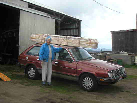 The Subaru loaded to leave for Quebec